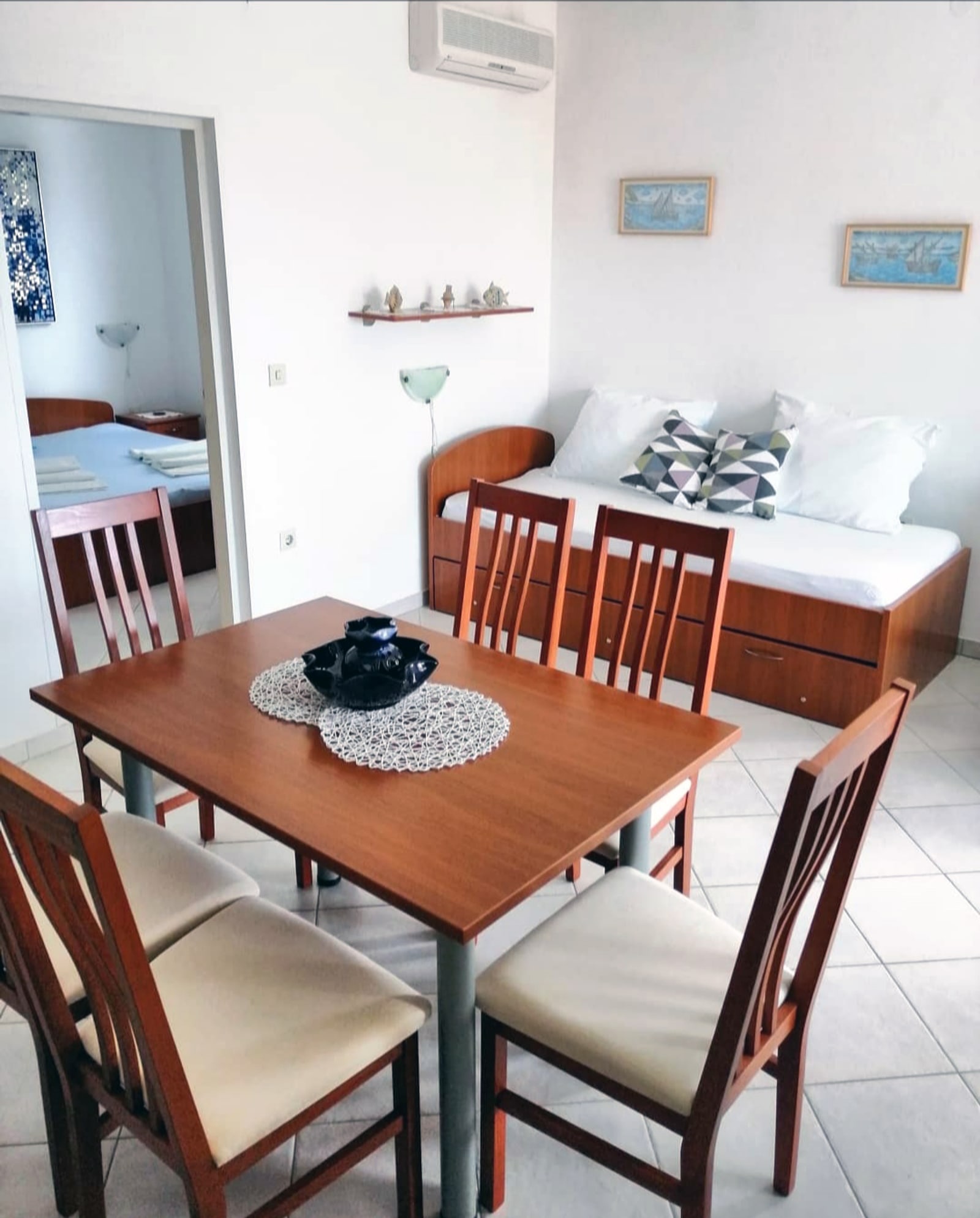 Apartment 3 living and dining area with kitchenette