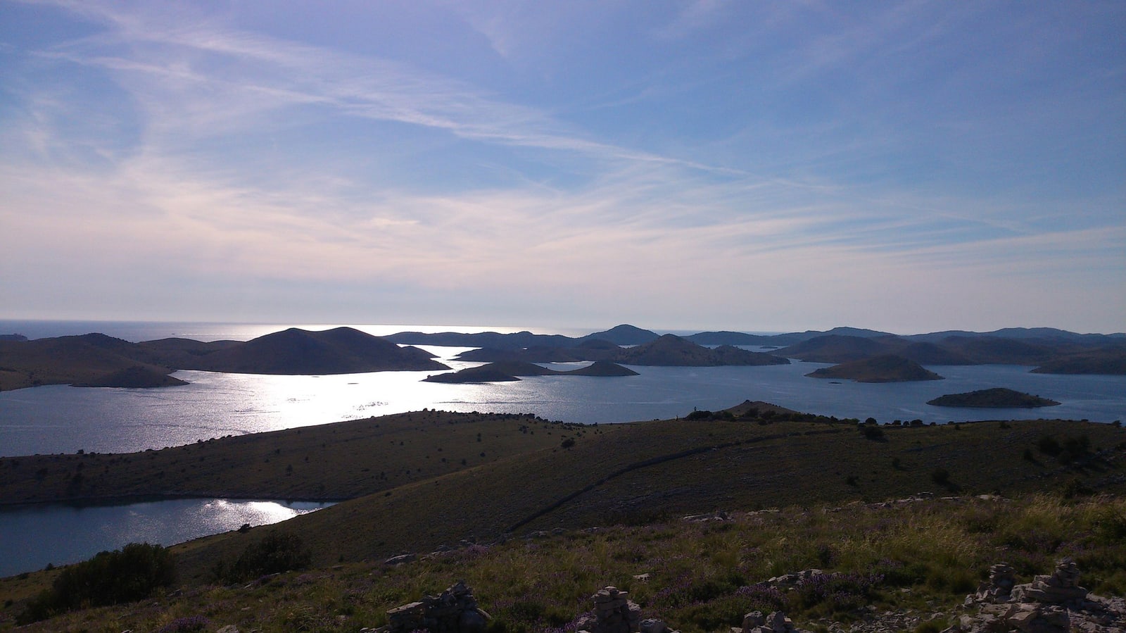 Kornati National Park islands near Zadar from the sea